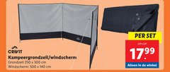  140 250 300 500 crivit windscherm grondzeil cm 