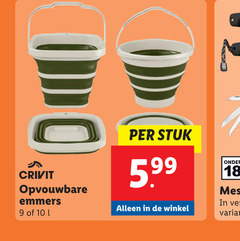  emmer 9 10 18 crivit opvouwbare emmers l stuk 5.99 
