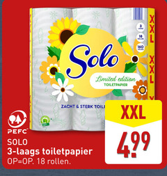  solo toiletpapier 3 18 160 langs rollen xxl limited edition zacht vellen 