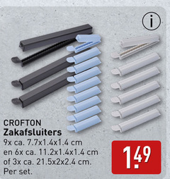 zakkensluiters zakafsluiters ca. cm 6x 3x 