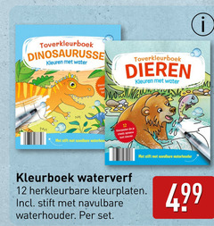  12 kleuren water dieren stift navulbare kleurplaten waterhouder kleurboek waterverf 
