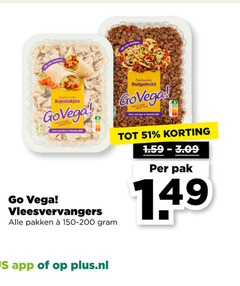  vegetarisch vegetarische kipstukjes plantaardig rulgehakt go vega vleesvervangers pakken pak plus.nl 