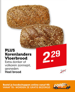  korenlanders brood 40 vloerbrood donker volkoren zonnepit gesneden online 