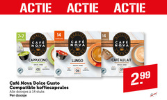  cafe nova dolce gusto capsules 7 14 100 mcafee cappuccino grind bonen arabica robusta medium roast coffee lait melange lungo sterkte 06 aromatisch compatible koffiecapsules doosjes stuks doosje 