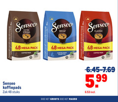  douwe egberts senseo koffiepads 48 coffee taste strong mega pack pads decaf posities classic naturally good zak stuks makro 5.99 