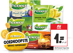  pickwick thee 1 20 100 200 tea with fruit forest natural since green lemon english herbal jumbo service supermarkt rooibos original caffeine boodschappenmandje bnn vara kassa stuks 