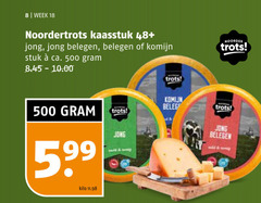  kaas 8 18 500 week noordertrots kaasstuk 48 jong belegen komijn stuk ca. trots noorder beleg 5.99 kilo 