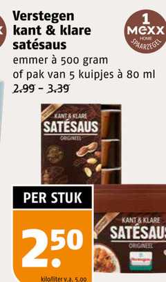  1 5 80 250 500 kant verstegen emmer mexx home pak kuipjes ml satesaus origineel stuk kilo liter v.a. 
