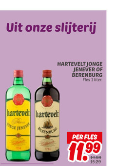  hartevelt berenburg jenever 1 slijterij jonge fles liter 