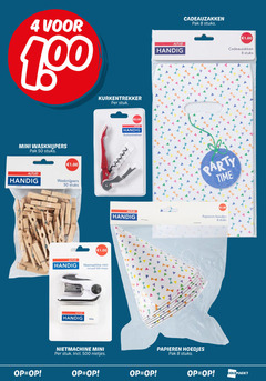  4 8 50 500 1 00 mini wasknijpers pak stuks kurkentrekker stuk nietmachine nietjes party time papieren hoedjes 