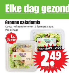  dag gezond groene salademix caesar komkommer farmersalade schaal ijsbergsla mix basisprijs heffing 