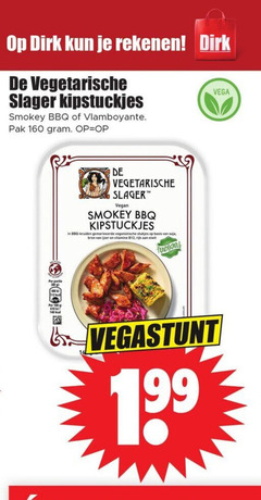  de vegetarische slager vegetarisch 160 rekenen kipstuckjes smokey bbq pak vega kruiden gemarineerde veganistische stukjes basis soja ijzer vitamine rijk eiwit 