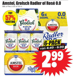  grolsch amstel radler bier 6 30 33 1870 rosee 0.0 blik fles meesterschap citroen alcoholvrij schap 6x 300ml frisse bieren pack 