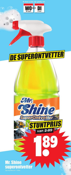  1 6 30 superontvetter mr. shine sprayflacon liter 