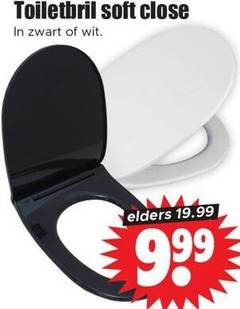  toiletzitting toiletbril soft close zwart wit elders 