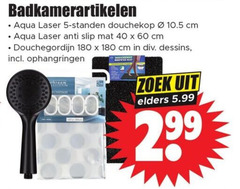  5 40 60 180 badkamerartikelen aqua laser standen douchekop cm anti slip mat douchegordijn dessins ophangringen chroom sonja zoek elders 5.99 