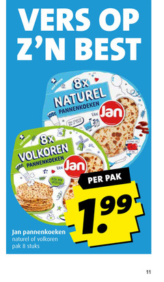  jan pannenkoeken 8 11 vers best opener 8x naturel volkoren rise main pak stuks 