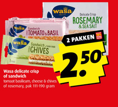 2 10 wasa sandwich tomato basil chives delicate crisp tomaat basilicum cheese rosemary pak sea salt pakken 