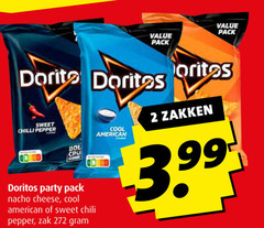  doritos chips 2 pack zakken cool sweet chilli pepper bol cru party nacho cheese american chili zak 3.99 