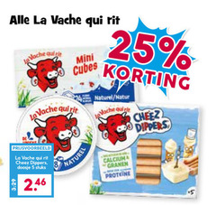  5 25 la vache qui rit mini cubes naturel natur cheez dippers doosje stuks calcium granen proteine 