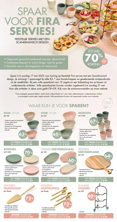  spaarakties 1 2 3 5 12 15 17 31 34 60 64 spaar servies feestelijk scandinavisch design organisch gevormd aardewerk glazen finish kleuren warm beige roze groen magnetron vaatwasser ontvangt actieproducten volle spaarkaart zegels kiezen onderstaande artikelen ingeleverd geneesmiddelen drank babyartikelen jaar telefoonkaarten cadeaukaarten boeken postzegels ingewisseld kom cm stuk drie sparen mokken stuks bordjes houten serveerplank 3.99 ovalen serveerschaal 00 gouden taartschep doosje 5.99 koffielepels diameter hand afwassen acacia hout edelstaal snijrand goudkleurig 