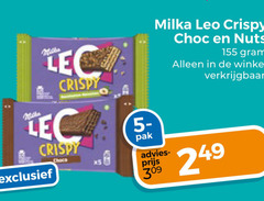 milka chocolade tec crispy pak leo choc nuts 