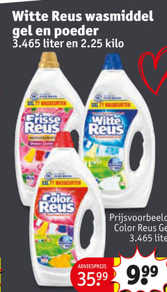  witte reus color wasmiddel gel poeder liter kilo frisse 
