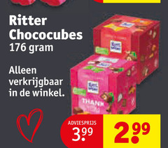  ritter sport chocolade 3.99 