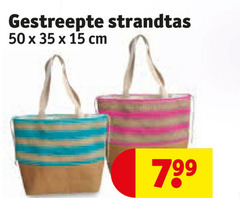  15 35 50 gestreepte strandtas cm 
