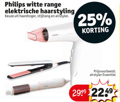  25 philips witte range elektrische haarstyling haardroger stijltang hairstyler essential 
