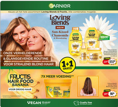  1 2 45 99 120 400 1998 garnier assortiment loving blends fructis combinaties sun kissed chamomile bloemhoning kruidvat verhelderende routine blond haar hair food banana droog voeding www instrumentele uitspoelen resultaat gebruik persoon elixir bang remedy ml ingredienten dierlijke oorsprong free international 