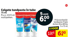  colgate tandpasta 5 600 1345 tube ml wolga multipakken triple protection action white 