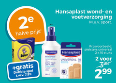  hansaplast voetverzorging pleisters 2 10 2e halve dobble spel t.w.v. spray pour wond sport universal stuks 