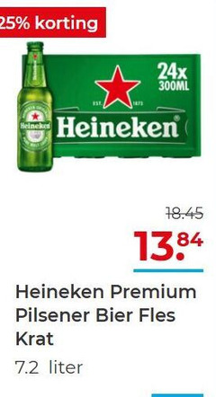  heineken krat bier 25 300ml premium pilsener fles liter 