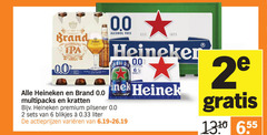  heineken 0.0 brand krat bier alcoholvrij blikjes 2 6 multipacks kratten alcohol free 00 beer pack premium pilsener liter varieeren 