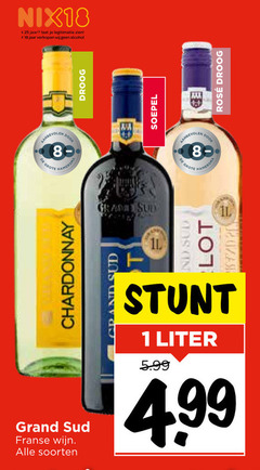  rose rode wijn witte 1 8 11 18 25 nix18 jaar legitimatie alcohol hamersma droog soepel rosee chardonnay grand franse soorten lot liter 5.99 