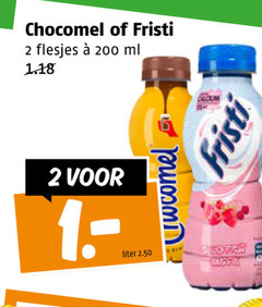  fristi chocomel chocolademelk drinkyoghurt 2 200 ml liter calcium 