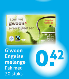  gwoon thee 20 laten bijkletsen engelse melange pak stuks 
