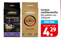  lavazza koffie 10 15 100 250 torino italia espresso barista intenso ground coffee cafe 19 ge qualita arabica snelfilterkoffie pakken pak 