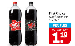  first choice cola 19 regular zero sugar flessen liter fles 