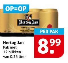  hertog jan blikjes bier 1 12 natuurzuiver pak 5.1 blikken liter 