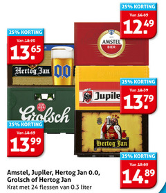  amstel grolsch hertog jan jupiler krat bier 24 25 r gb 0.0 flessen liter 