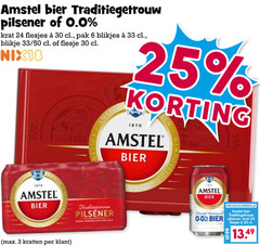  amstel blikjes bier alcoholvrij krat 3 6 24 25 30 33 1870 traditiegetrouw pilsener 0.0 pak blikje 50 flesje nix18 kratten home 