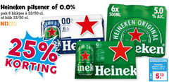  heineken 0.0 blikjes bier 6 25 33 pilsener pak 50 blik nix18 end pack dry orig 6x 500ml original 