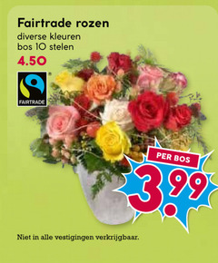  rozen 10 fairtrade kleuren bos stelen 3.99 vestigingen 