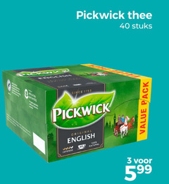  pickwick thee 3 40 100 400 stuks ethical tea since original english intense natural pack 