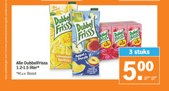  dubbelfrisss fruitdrank 2 3 100 500 productvarianten combineren alcohol liter m.u.v boost dubbel frisss appel spritzzz perzik verfrissend boordevol cranberry framboos stuks 