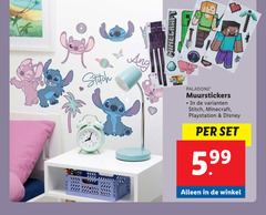  2 3 5 6 7 8 9 10 11 minecraft stitch muurstickers playstation disney 5.99 