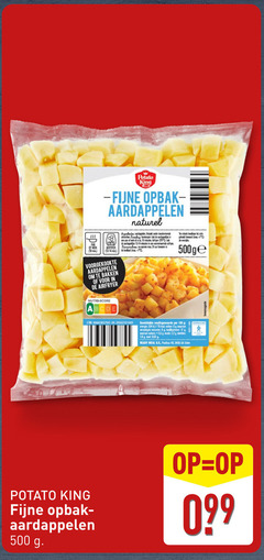  10 17 22 24 40 100 500 potato king fijne aardappelen naturel airfryer pan wok min voorgekookte bakken nutri score verpakt beschermende bak ca. minuten aardappeltjes voorverwarmde penen uur koelkast voedingswaarde energie vetten verzadigde vetzuren out ready meal b.v. aa 