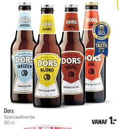  dors speciaalbieren 5 26 30 bier weizen blond tripel speciaal romig fris national fruitig kruidig rond taste institute 